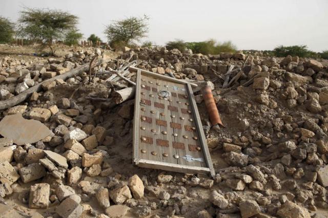 The rubble of a destroyed mausoleum in Timbuktu, Mali (Photo: Joe Penney / Reuters)